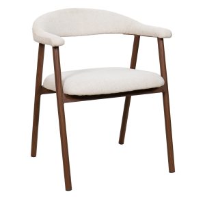 Giga Meubel Eetkamerstoel Mila – Beige/Walnoot – Zithoogte 48cm – Set Giga Meubel Eetkamerstoel Mila – Beige/Walnoot – Zithoogte 48cm – Set