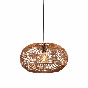 GOOD&MOJO hanglamp Madeira – bruin – Ø30cm GOOD&MOJO hanglamp Madeira – bruin – Ø30cm