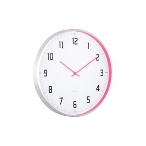 Karlsson wandklok Sporty – roze – Ø40cm