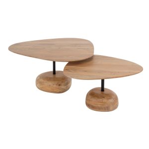 Giga Meubel Salontafel Driehoekig – Naturel – Set van 2 – 80x80x40cm Giga Meubel Salontafel Driehoekig – Naturel – Set van 2 – 80x80x40cm