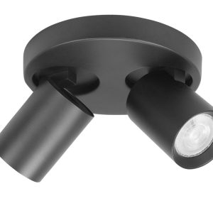 Highlight spot Oliver – 2 lichts – 17 x 13 cm – zwart