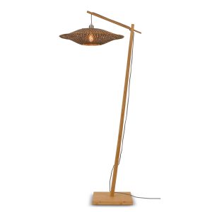GOOD&MOJO vloerlamp Bali – bruin – Ø60cm