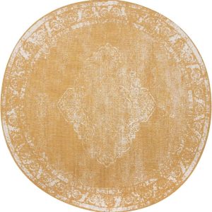 Rond Buitenkleed sage – Geel/Okergeel – dubbelzijdig – EVA Interior Rond Buitenkleed sage – Geel/Okergeel – dubbelzijdig – EVA Interior