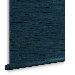 Graham & Brown Vliesbehang – Silk Texture Navy – 10mx52cm