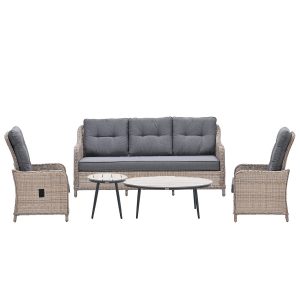 Garden Impressions loungeset – Nova – Lucas vintage willow – 5-delig v Garden Impressions loungeset – Nova – Lucas vintage willow – 5-delig v