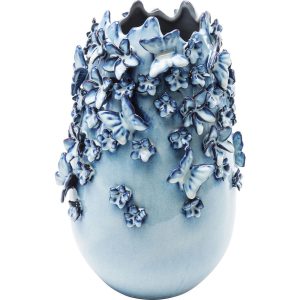 Kare Design Vaas Vlinders lichtblauw 35cm Kare Design Vaas Vlinders lichtblauw 35cm