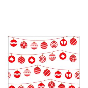 J-Line servet Kerstballen – papier – wit/rood – large – 9 pakken van 2 J-Line servet Kerstballen – papier – wit/rood – large – 9 pakken van 2