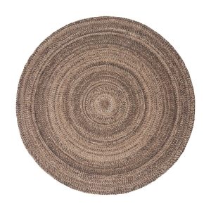 Interieur05 Rond wollen vloerkleed Gapo Donkerbruin gemeleerd – 220 x
