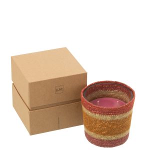 J-Line geurkaars Mand – Tender Rose – bordeaux – small – 45U J-Line geurkaars Mand – Tender Rose – bordeaux – small – 45U