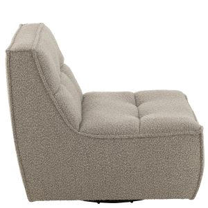 J-Line zetel Draaiend Vierkant – hout/textiel – taupe
