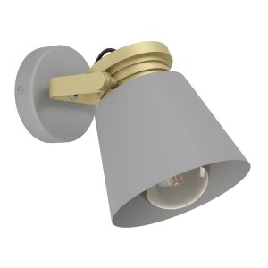 EGLO spot Twicken – e27 – 20 cm – grijs/goud -staal EGLO spot Twicken – e27 – 20 cm – grijs/goud -staal