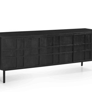Giga Meubel Tv-meubel Koen – Zwart Mangohout – 160x40x56cm