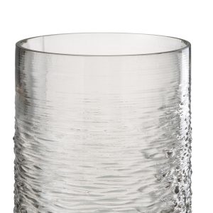 J-Line windlicht Zee – glas – grijs – small J-Line windlicht Zee – glas – grijs – small
