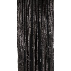 J-Line gordijn Omkeerbaar Sequin – textiel – zwart/zilver J-Line gordijn Omkeerbaar Sequin – textiel – zwart/zilver