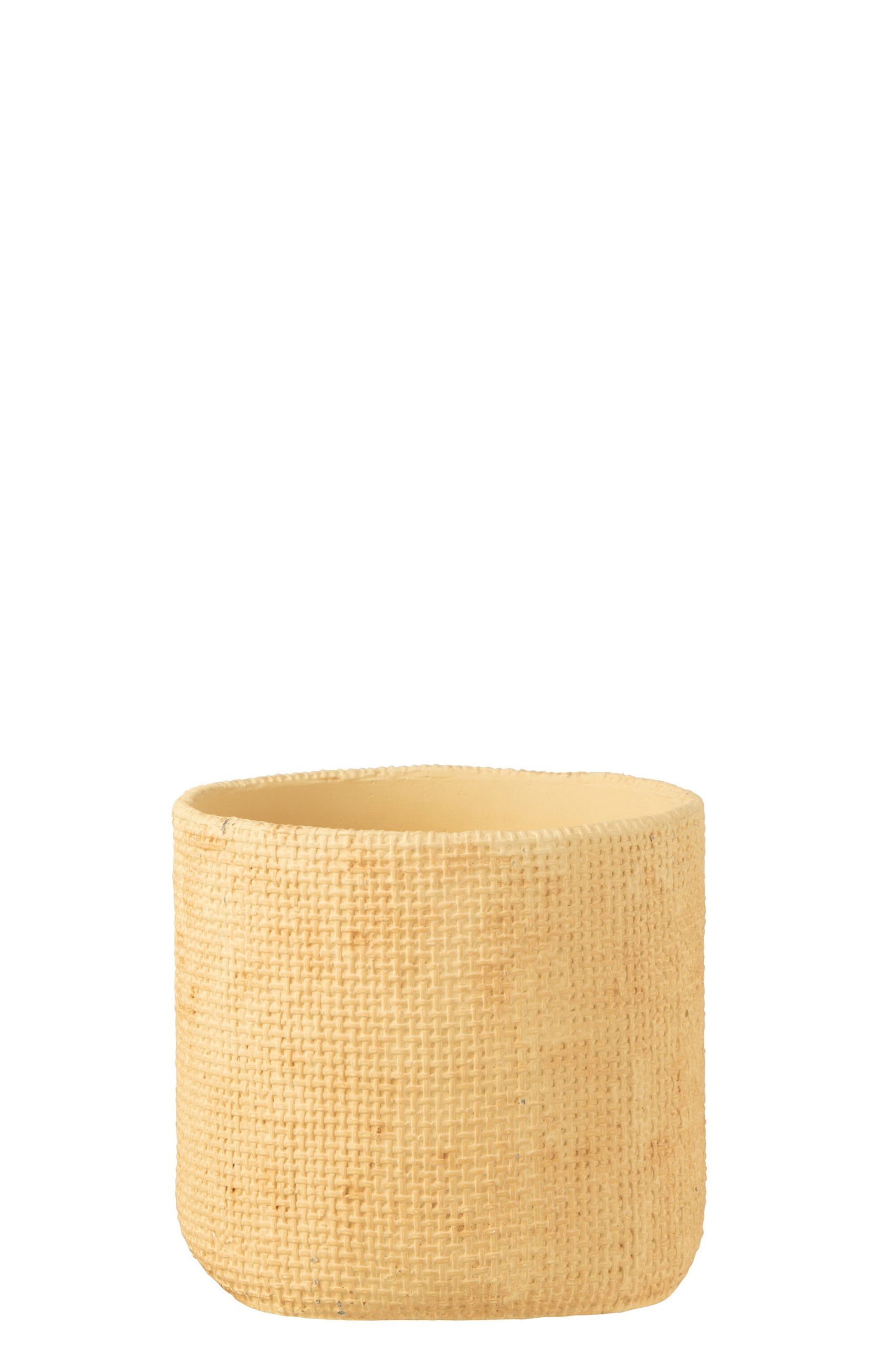 J-Line bloempot Sunny - cement - beige - medium - Ø 20 cm