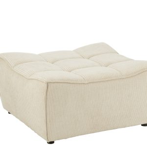 J-Line poef Grid – populierenhout/schuim – beige