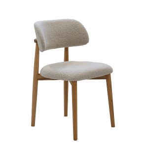 Giga Meubel Eetkamerstoel Lexi – Eikenhout/Polyester – Taupe – Set van Giga Meubel Eetkamerstoel Lexi – Eikenhout/Polyester – Taupe – Set van