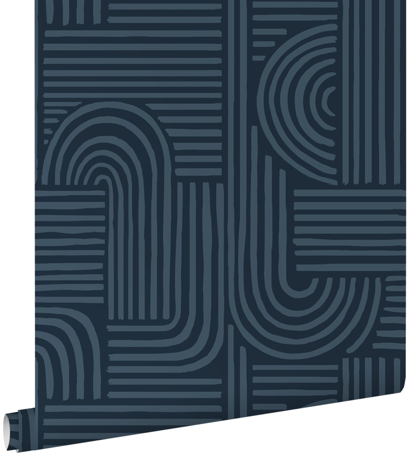 ESTAhome behang grafisch 3D motief donkerblauw - 53 cm x 10.05 m - 139