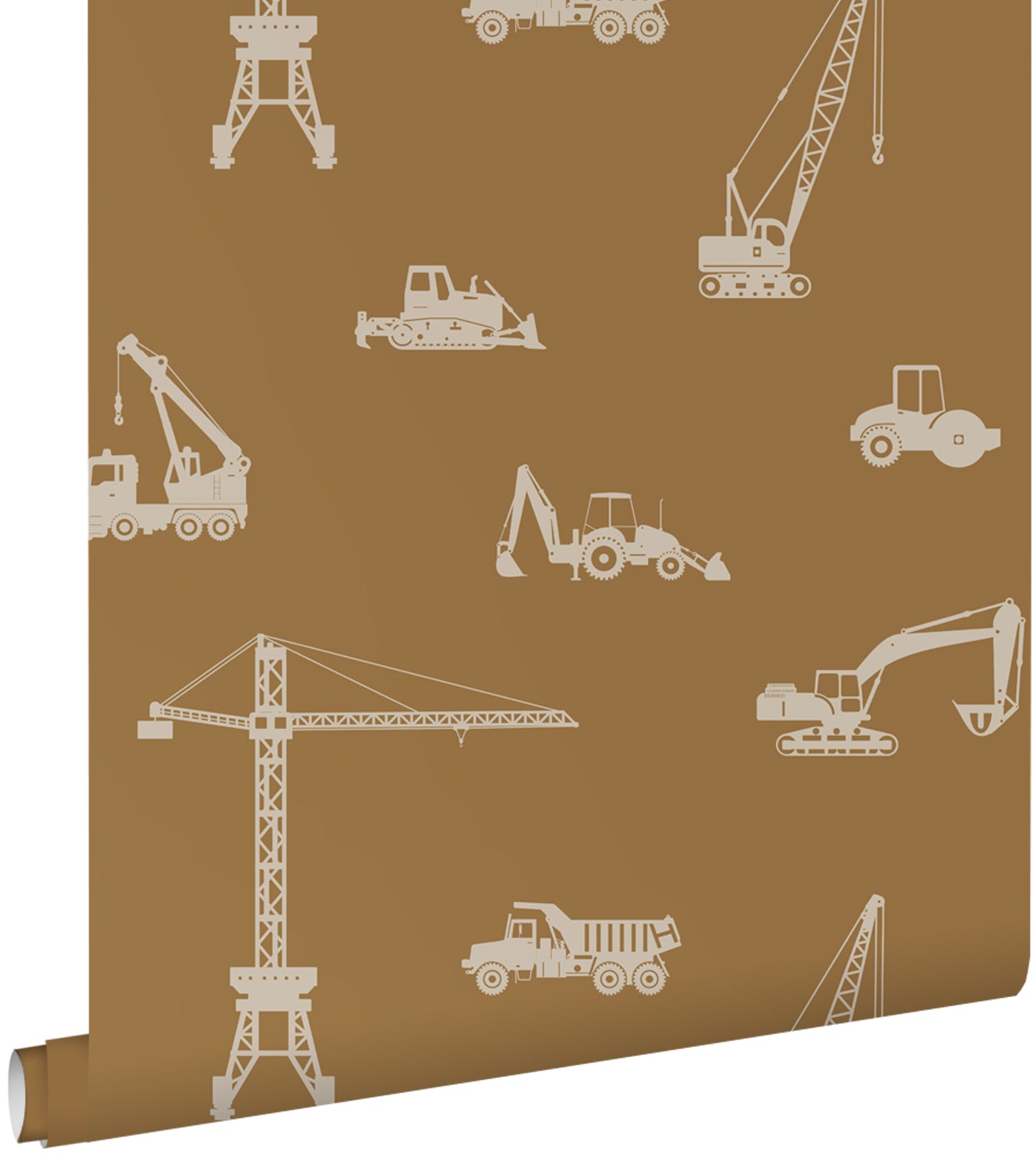 ESTAhome behang voertuigen okerbruin - 53 cm x 10.05 m - 139971