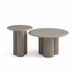 Furnhouse salontafel set Flow – Beige – Ø 50/80 cm Furnhouse salontafel set Flow – Beige – Ø 50/80 cm