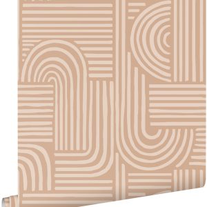 ESTAhome behang grafisch 3D motief licht terracotta – 53 cm x 10.05 m ESTAhome behang grafisch 3D motief licht terracotta – 53 cm x 10.05 m