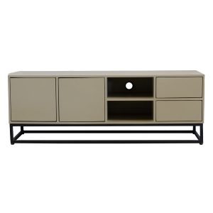 Giga Meubel Tv-meubel Cervi – Mangohout/Metaal – Taupe – 140x42x50cm