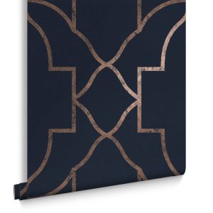 Graham & Brown Vliesbehang – Versailles Navy – 10mx52cm