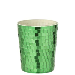 J-Line geurkaars Spiegel – Tea & Herbs – glas – groen