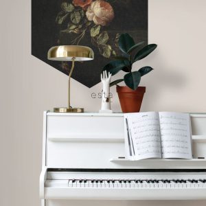 ESTAhome muursticker bloemstilleven donker rood en zwart – 70 x 81 cm ESTAhome muursticker bloemstilleven donker rood en zwart – 70 x 81 cm