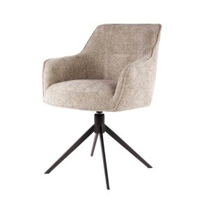 Giga Meubel Eetkamerstoel Pull – Zand – Draaibaar – Set van 2 – Set va Giga Meubel Eetkamerstoel Pull – Zand – Draaibaar – Set van 2 – Set va