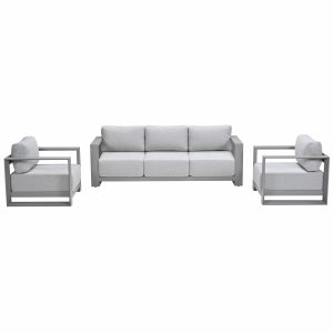 Garden Impressions loungeset Malakka taupe – 3-delig