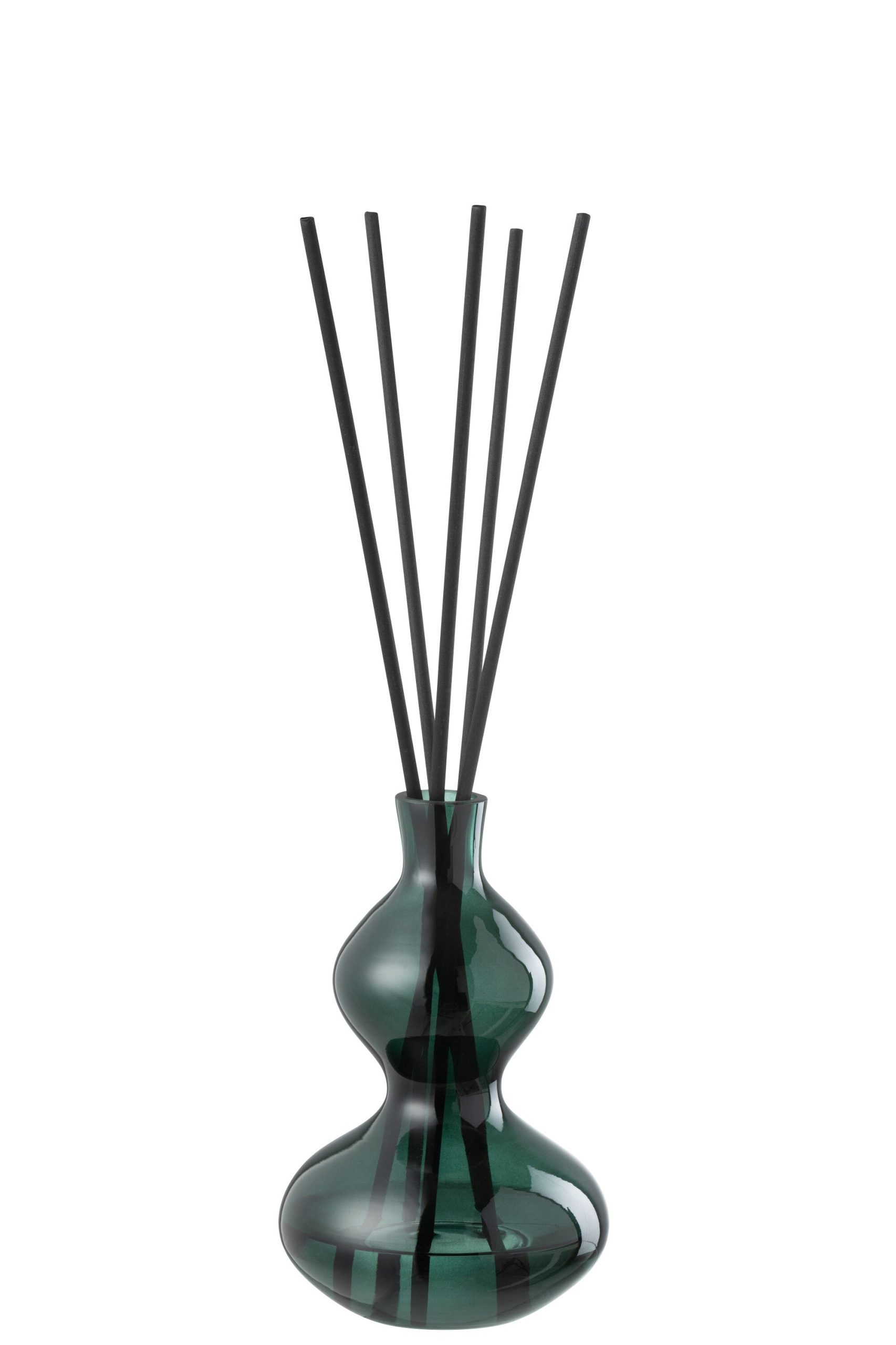 J-Line geurstokjes Cedar Breeze - glas - donkergroen - small