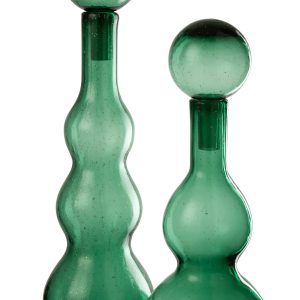 J-Line decoratie Fles + Stop Carol – glas – groen – large J-Line decoratie Fles + Stop Carol – glas – groen – large