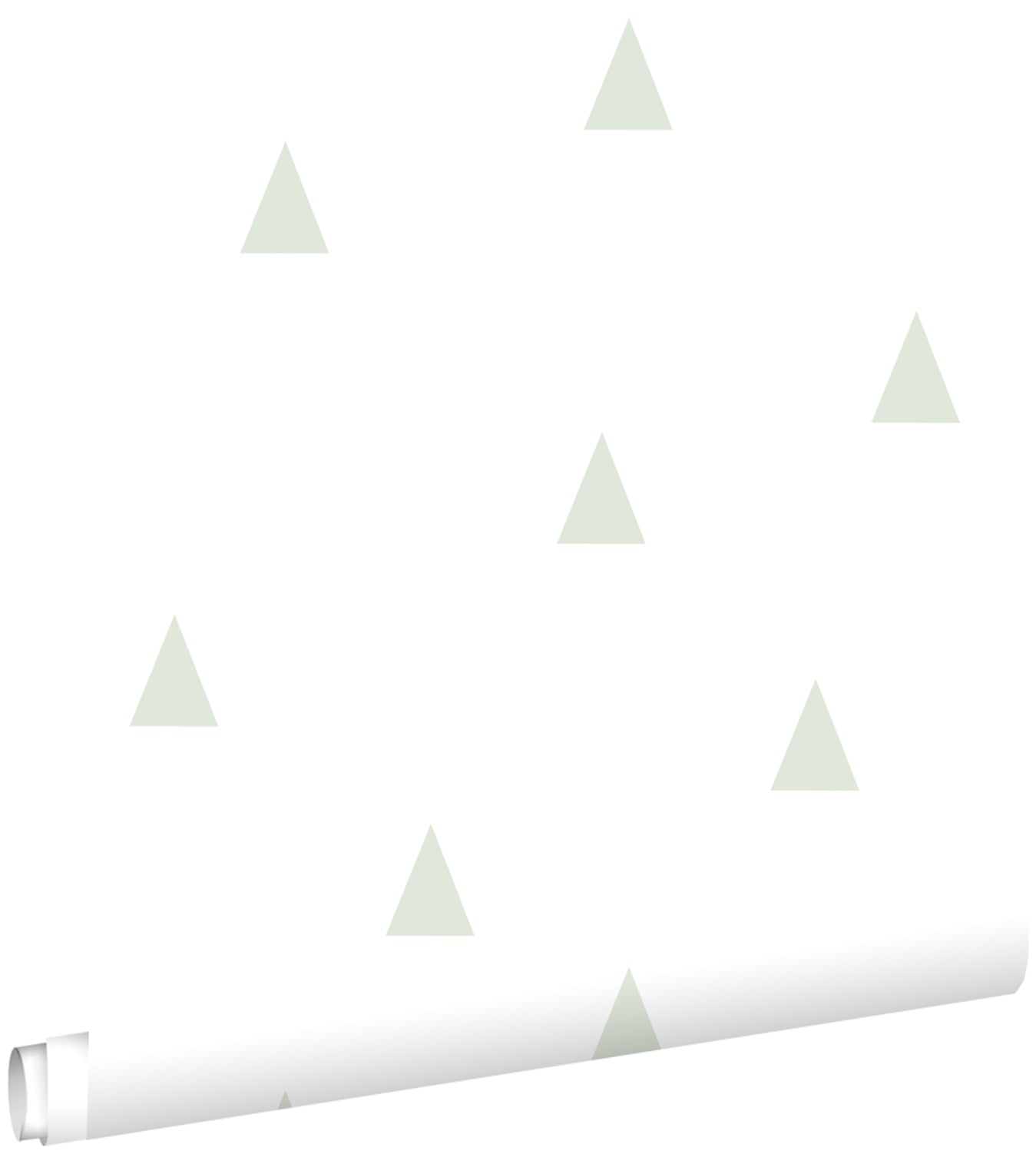ESTAhome behang grafische driehoekjes mintgroen en wit - 53 cm x 10.05