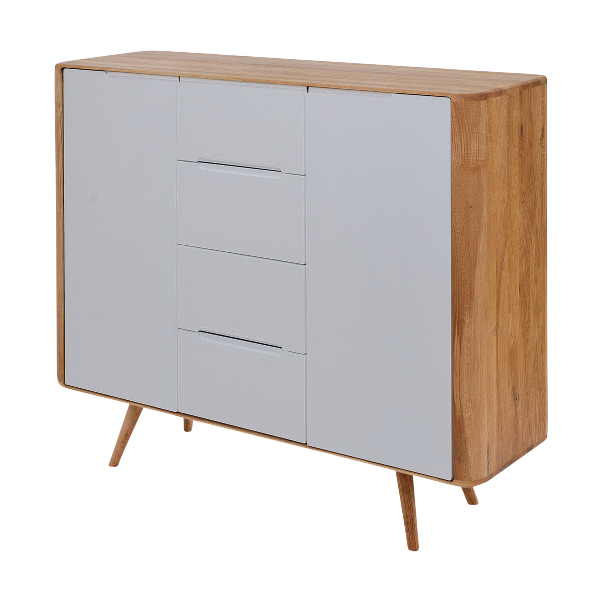Gazzda Ena Dresser 135 Eikenhouten Dressoir - Naturel / Wit