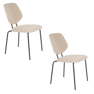 Housecraft Living Zelo Eetkamerstoelen Beige – Set van 2 Housecraft Living Zelo Eetkamerstoelen Beige – Set van 2
