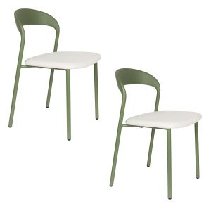 Housecraft Living Adelina Eetkamerstoelen Groen – Set van 2 Housecraft Living Adelina Eetkamerstoelen Groen – Set van 2