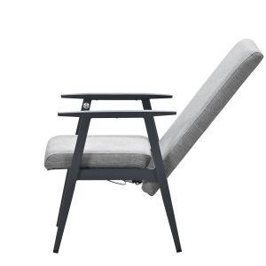 Garden Impressions tuinstoel San Felipe donker grijs – zand texfiber