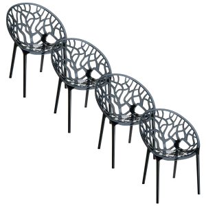 Garden Impressions tuinstoel Crystal zwart – 4 stuks Garden Impressions tuinstoel Crystal zwart – 4 stuks