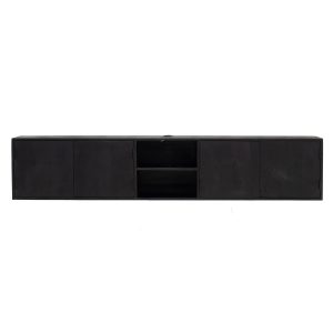 Giga Meubel Tv-meubel Zen – Zwart Mangohout – 200x30x40cm