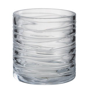 J-Line windlicht Strepen – glas – transparant – small J-Line windlicht Strepen – glas – transparant – small