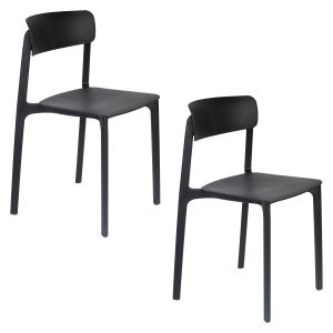 Housecraft Living Clive Tuinstoel/ Eetkamerstoelen Zwart – Set van 4 Housecraft Living Clive Tuinstoel/ Eetkamerstoelen Zwart – Set van 4