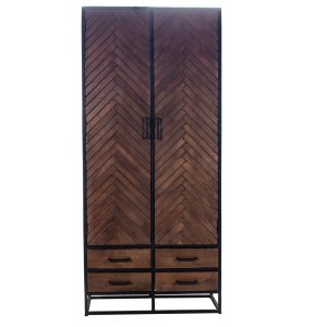 Giga Meubel Wandkast Isa – Bruin Hout – 90x40x200cm Giga Meubel Wandkast Isa – Bruin Hout – 90x40x200cm