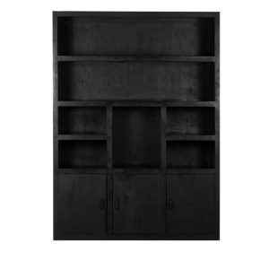 Giga Meubel Kast Xander – Zwart Hout – 160x46x220cm