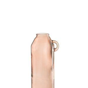 J-Line vaas Handvat Cilinder – glas – lichtroze – large – 45 cm hoog
