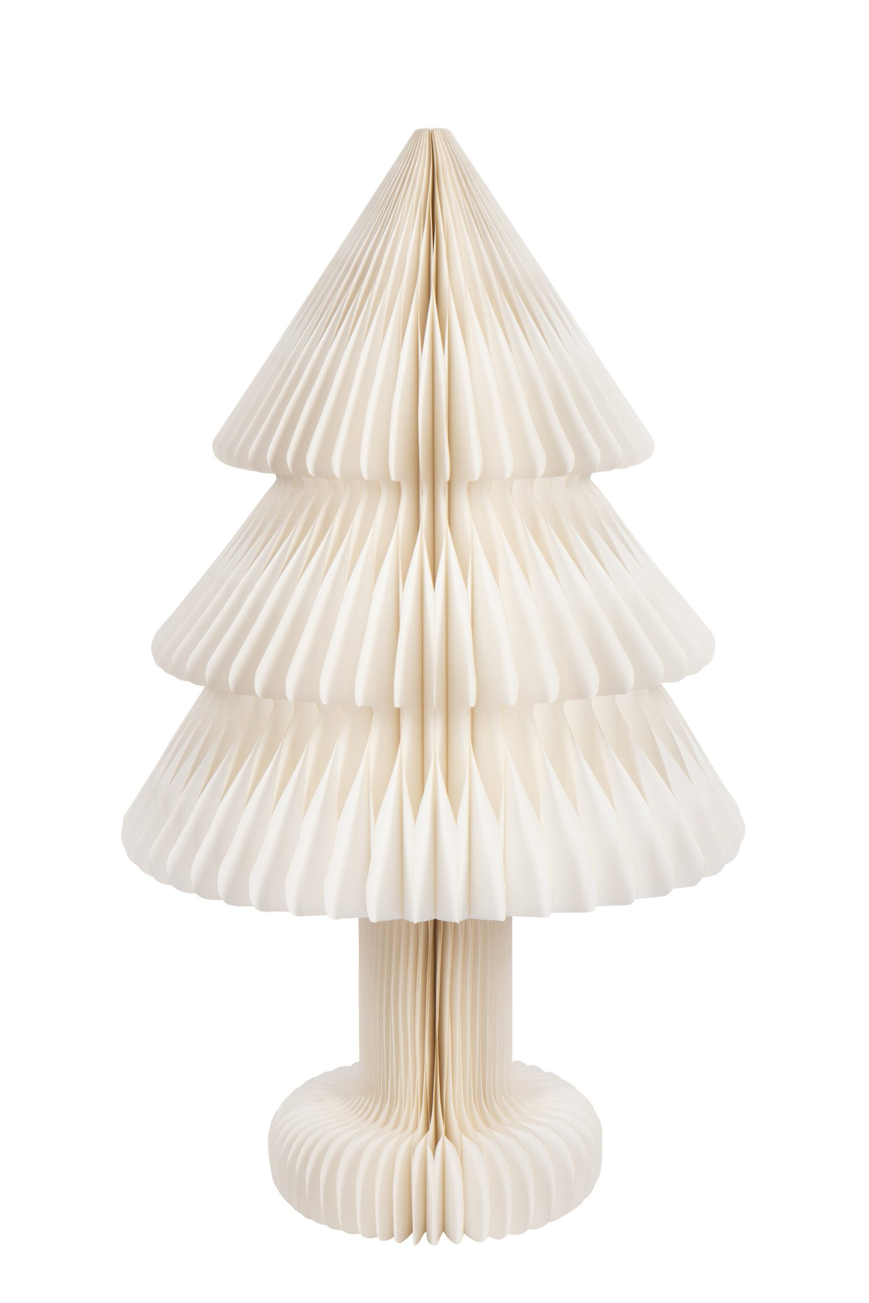 J-Line decoratie Kerstboom Vouwbaar - papier - wit - large