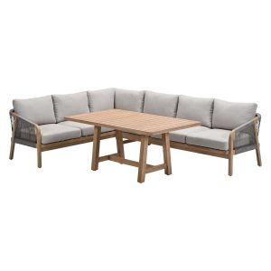 Garden Impressions lounge dining set Alora grey sand – 3-delig links Garden Impressions lounge dining set Alora grey sand – 3-delig links
