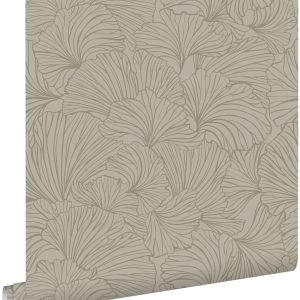 ESTAhome behang ginkgo bladeren taupe – 53 cm x 10.05 m – 139615 ESTAhome behang ginkgo bladeren taupe – 53 cm x 10.05 m – 139615