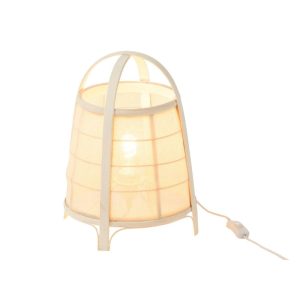 J-Line lamp Rya – katoen/bamboe – wit – small