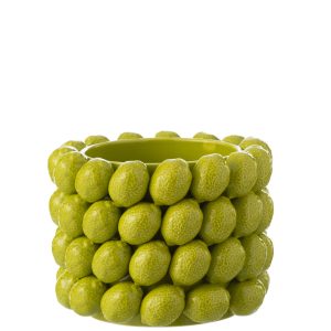 J-Line bloempot Limoen – keramiek – groen – extra – large – Ø 25 cm